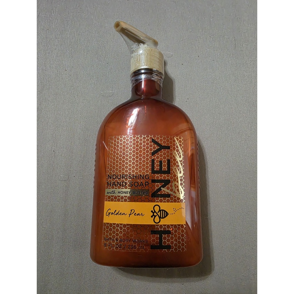 Bath & Body Works Golden Pear Nourishing Hand Soap with Honey Butter 8 oz NEW